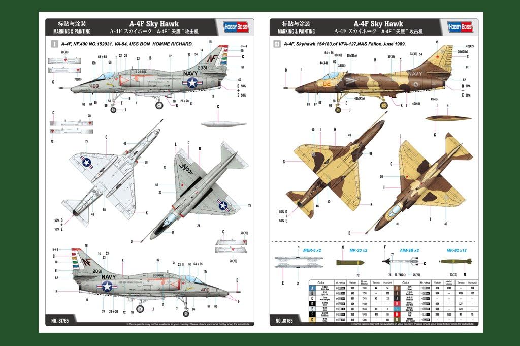 HobbyBoss 1/48th scale A-4F Skyhawk