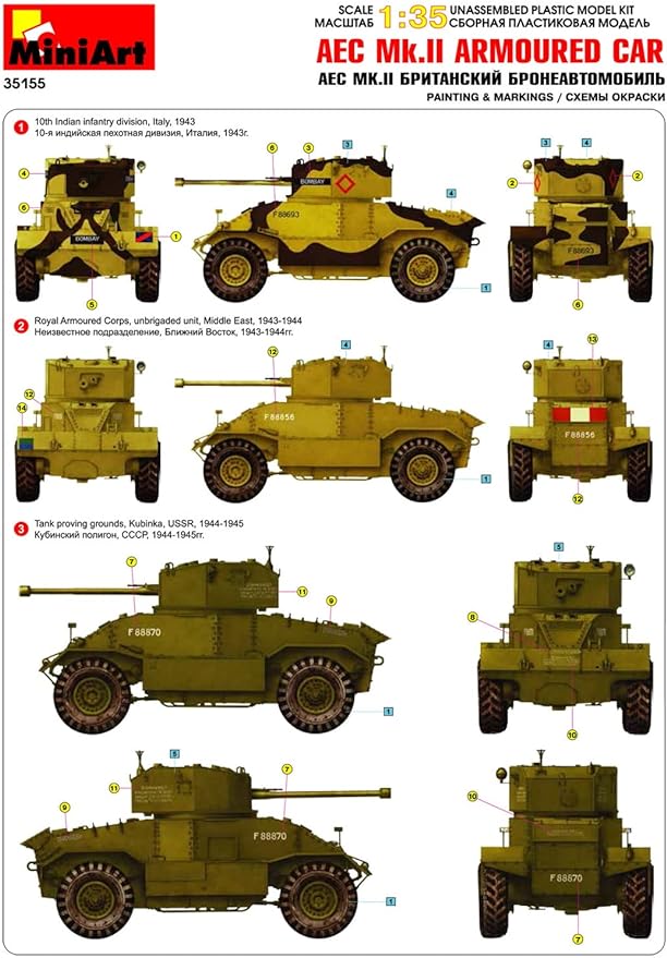 Miniart 1/35th scale AEC Mk.II Armoured Car