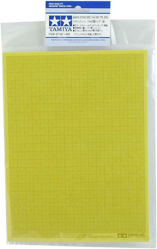 Tamiya Masking Sheet, 1mm grid type, 5 pcs