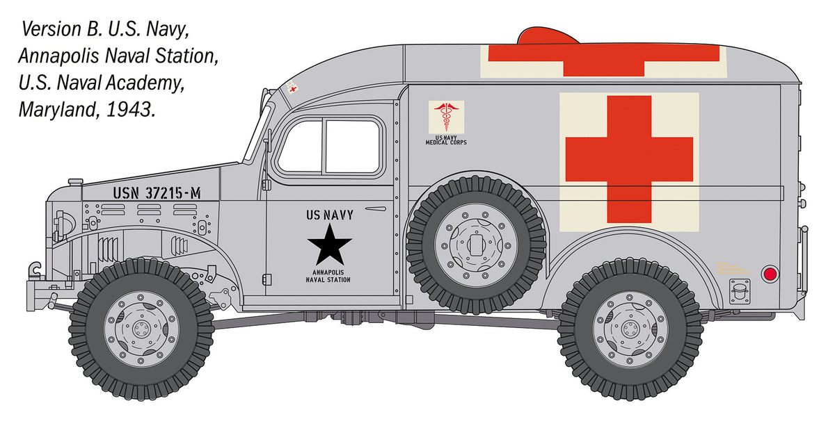 Italeri 1/35 scale Dodge WV-54 Ambulance