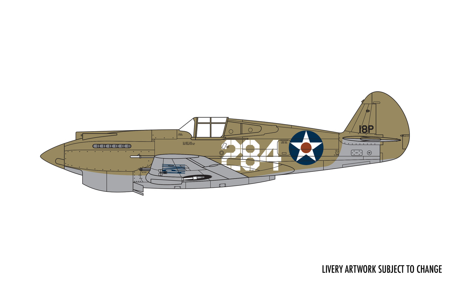 Airfix 1/72nd Scale Curtiss P-40B Warhawk