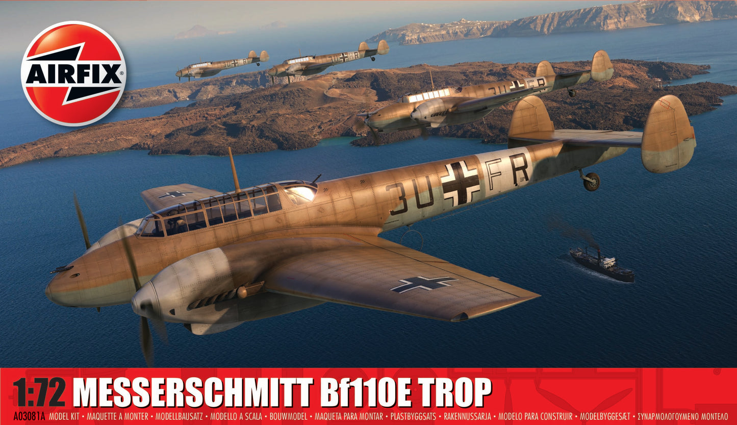 Airfix 1/72nd Scale Messerschmitt Bf110E/E-2 TROP