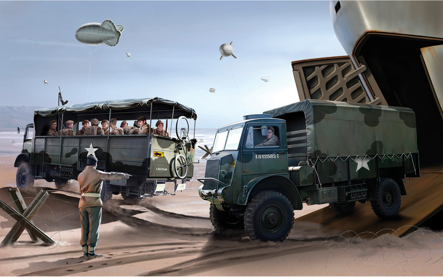 Airfix 1/76th Scale Bedford QLD/QLT Trucks