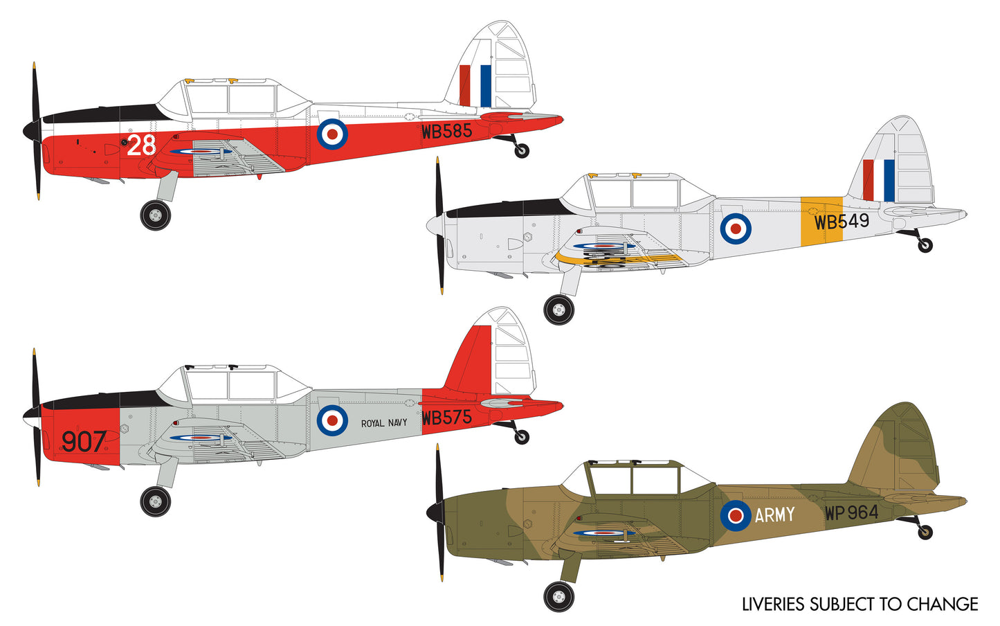 Airfix 1/48th scale de Havilland Chipmunk T.10
