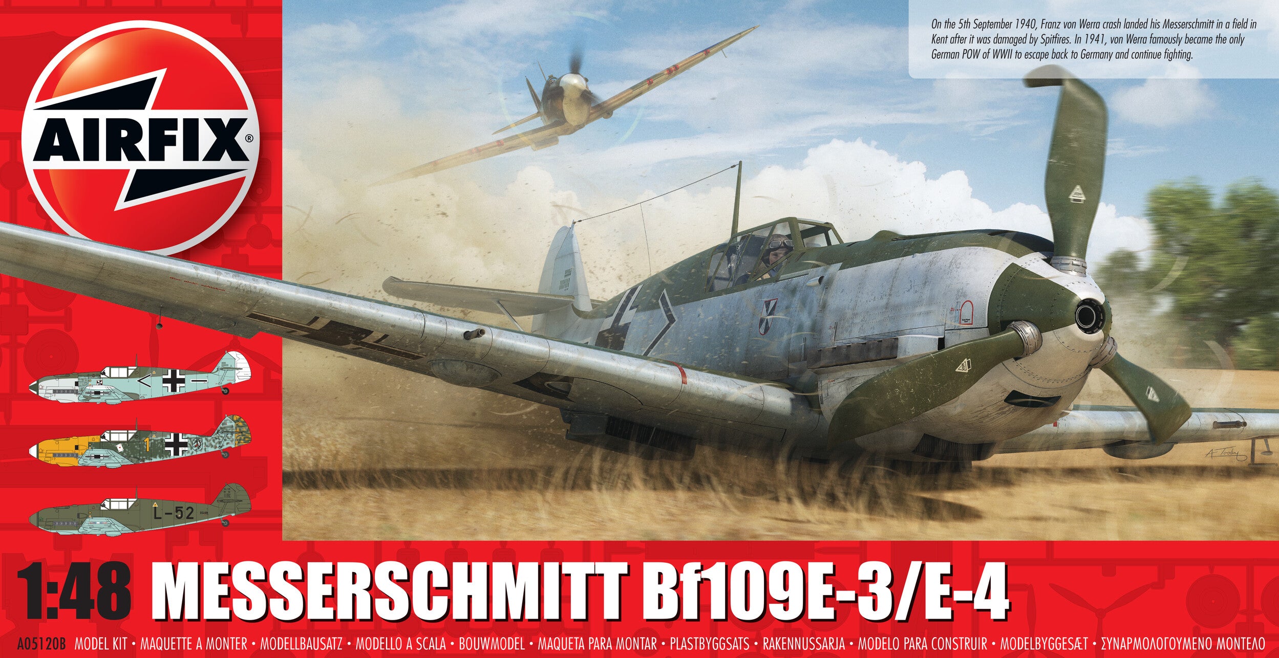 Airfix 1/48th scale Messerschmitt Me109E-4/E-1 – Mann's Model Moments
