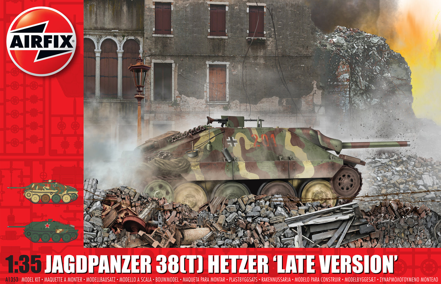 Airfix 1/35th scale Jagdpanzer 38(t) Hetzer "Late Version"