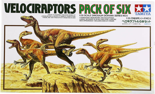 Tamiya 1/35th scale Velociraptors pack of Six