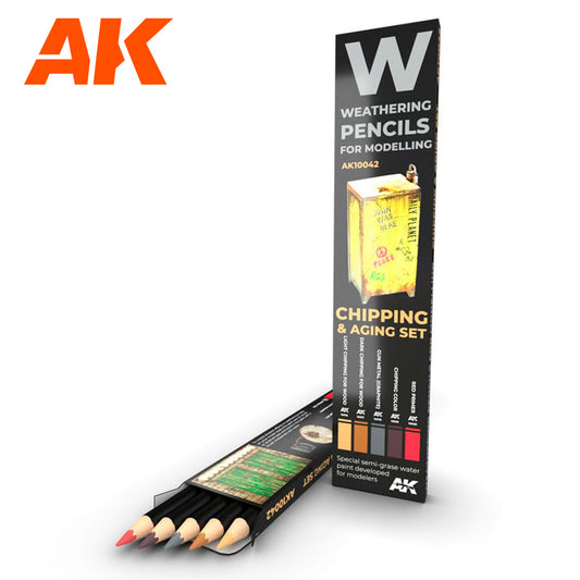 AK Interactive Weathering Pencils Set - Chipping / Aging