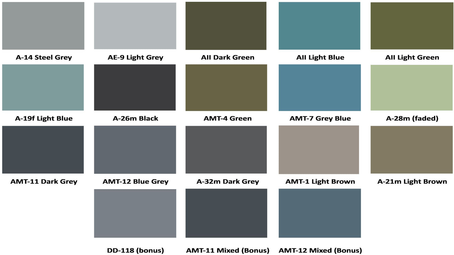 ICM WWII Soviet Aviation Big Mixing Bundle 1 - 20 paints in 12 colours
