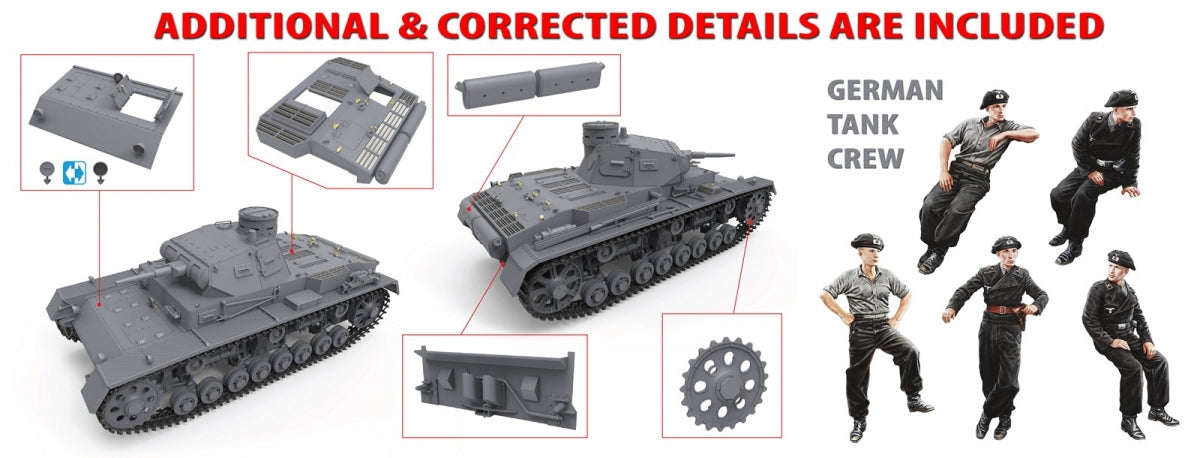 Miniart 1/35th scale Pz.kpfw.III Ausf.B with crew