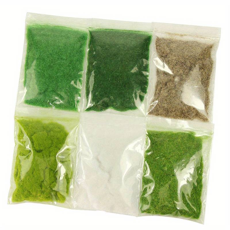 Set of 3mm Mixed Static Grass 10g x 6 Pack