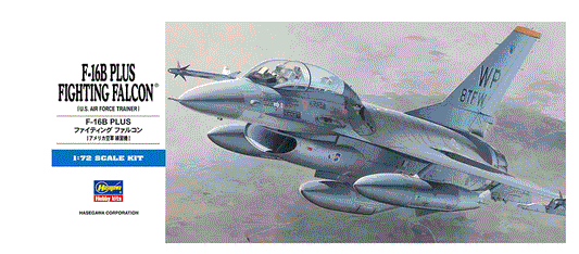 Hasegawa 1/72nd scale General-Dynamics F-16B Plus "Fighting Falcon"