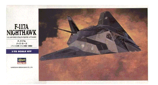Hasegawa 1/72nd scale F-117A Nighthawk