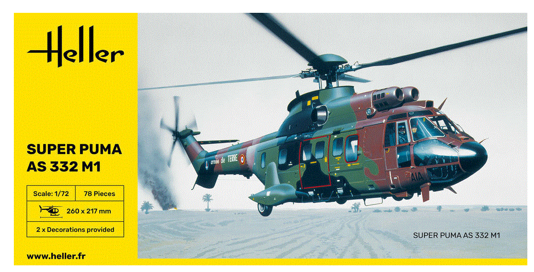 Heller 1/72nd scale Super Puma AS 332 M1