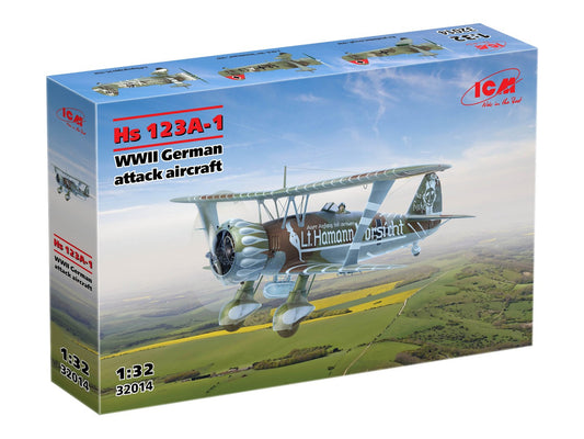 ICM 1/32nd scale Hs 123A-1 WWII German Attack Aircraft