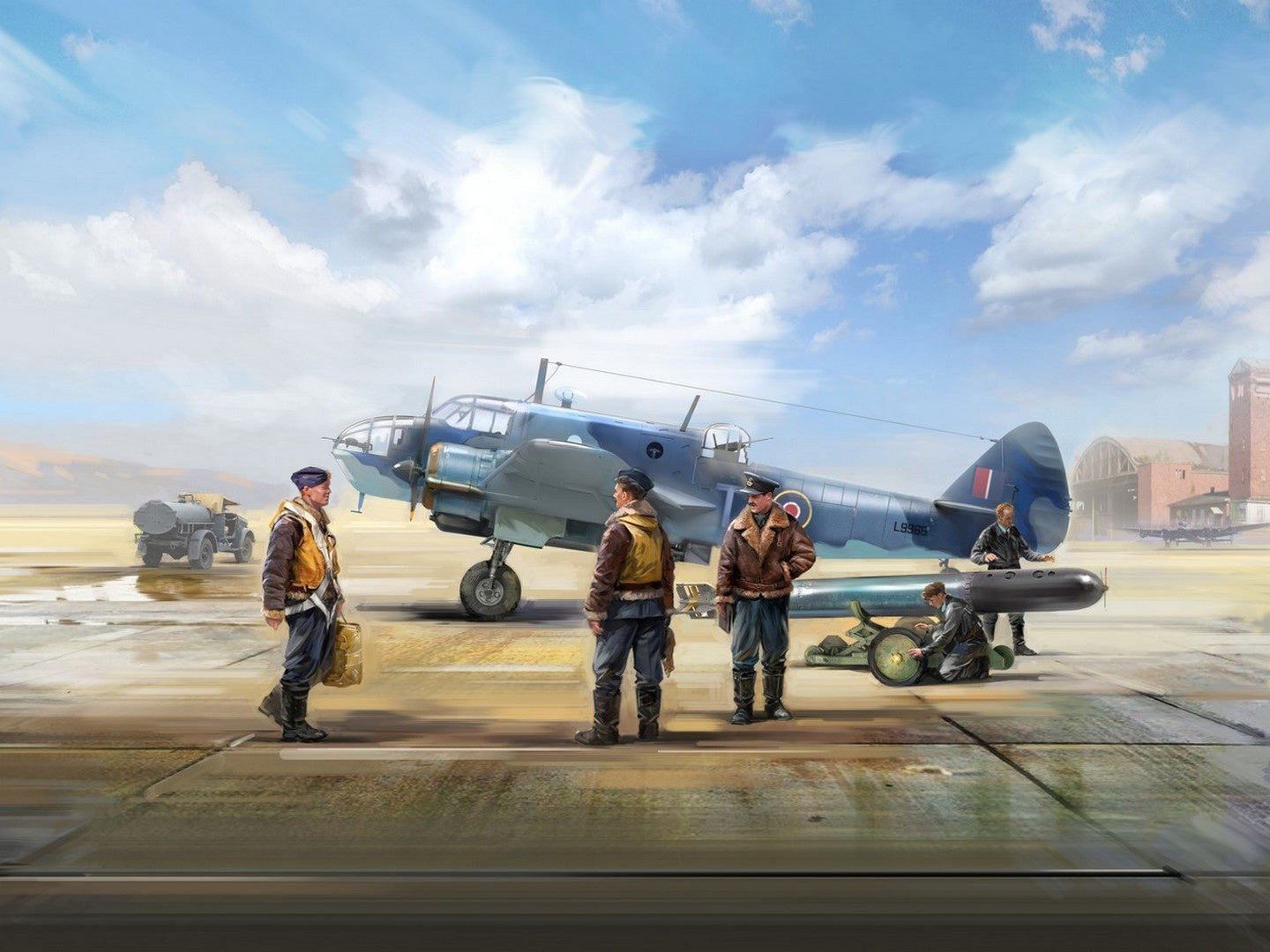 ICM 1/48th scale Bristol Beaufort Mk.IA with RAF Pilots & Ground Staff Figures