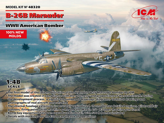 ICM 1/48th scale B-26B Marauder, WWII American Bomber