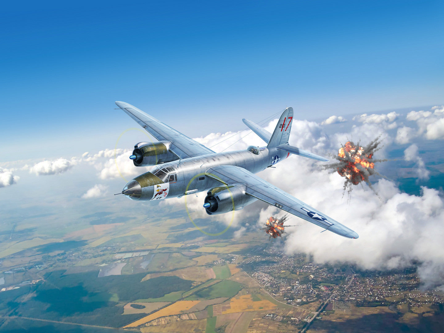 ICM 1/48th scale B-26C-45 Marauder WWII American Bomber