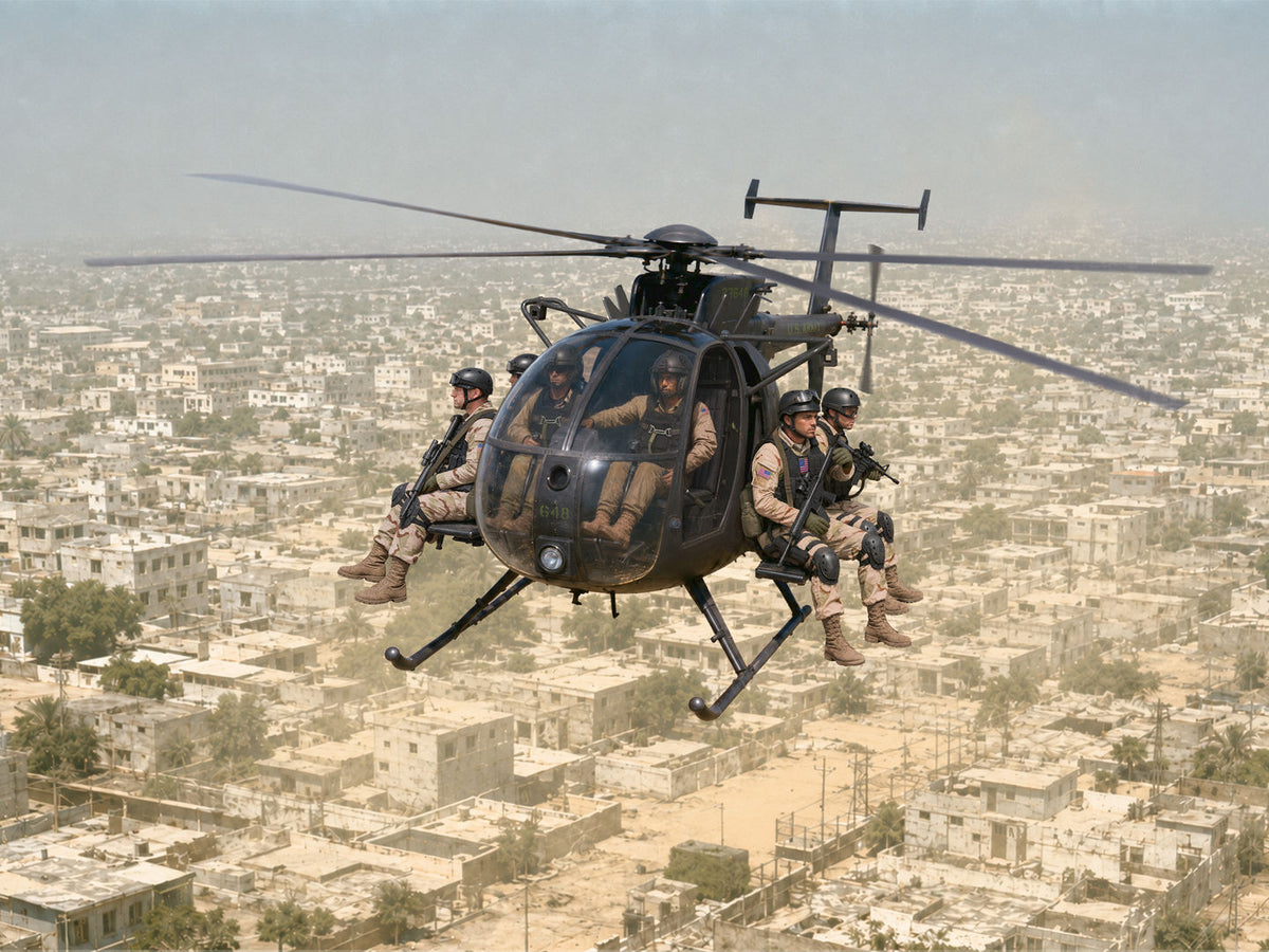 ICM 1/48th scale Delta Force Assault Team with MH-6J