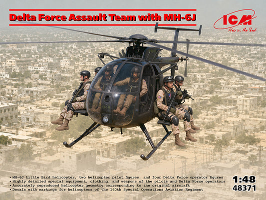 ICM 1/48th scale Delta Force Assault Team with MH-6J