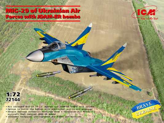 ICM 1/72nd scale MiG-29 of Ukrainian Air Forces with JDAM-ER Bombs