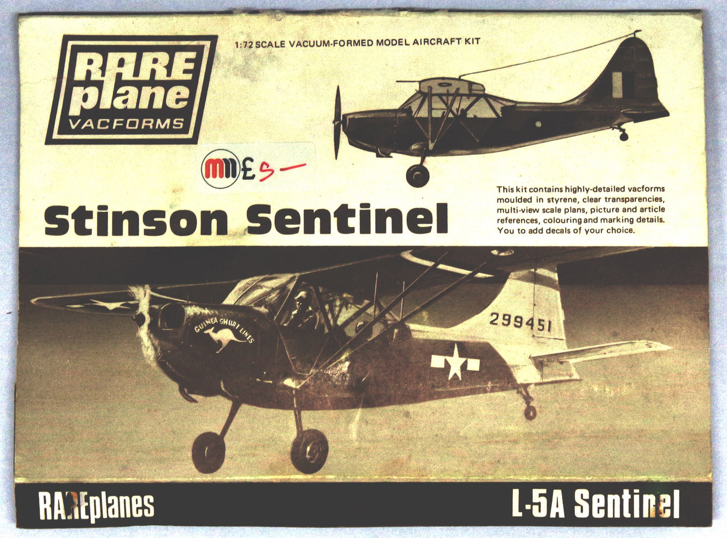 Second Hand: Rareplane 1/72nd scale Stinson Sentinel