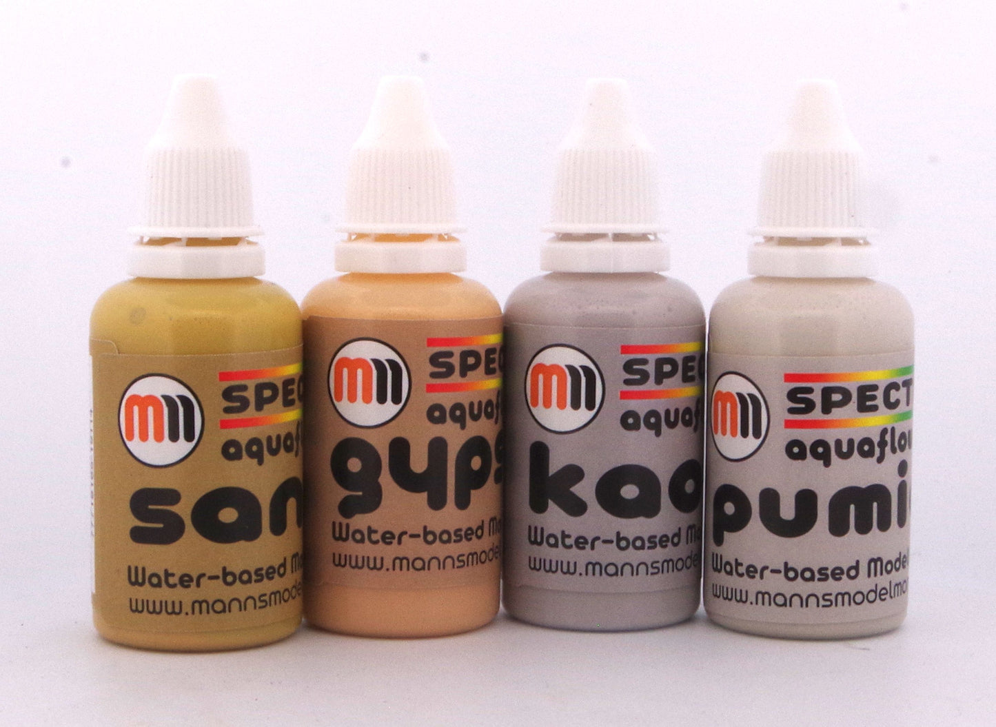 Set of 4 MMM 30ml AquaFlow Washes, Lights