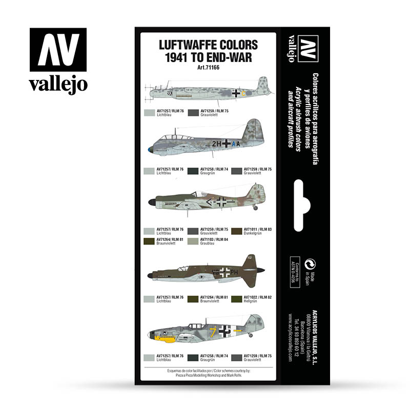 Vallejo Model Air Set - Luftwaffe Colors 1941 to End
