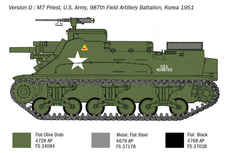 Italeri 1/35th scale M7 Priest
