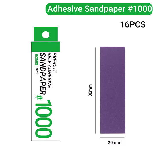 Pre-cut Self Adhesive Sandpaper 20x80mm 16pcs pack - 1000 Grit