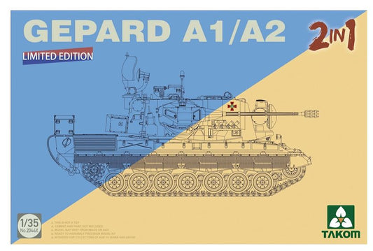 Takom 1/35th scale German Flakpanzer 1 Gepard A1/A2 SPAAG 2-in-1 Kit