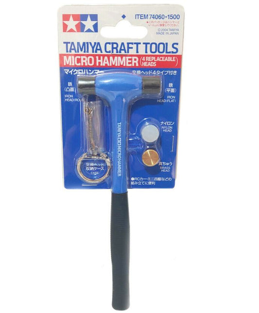 Tamiya Craft Tools Micro Hammer with 4 Replaceable Heads