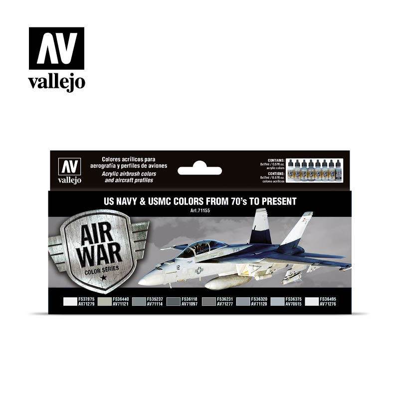 Vallejo Model Air Set - US Navy & USMC from 70's on
