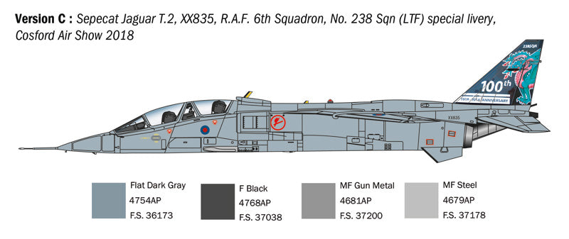 Italeri 1/72nd scale Jaguar T.2 RAF Trainer