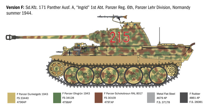 Italeri 1/35th scale Sd.Kfz 171 Panther Ausf A