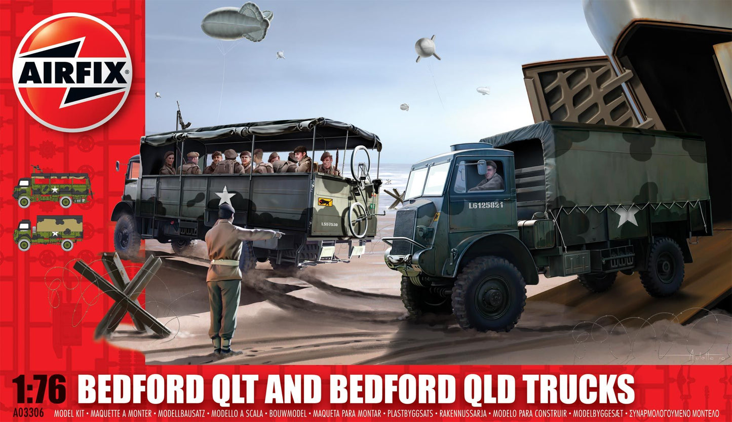 Airfix 1/76th Scale Bedford QLD/QLT Trucks
