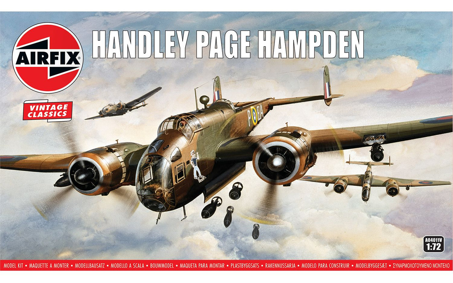 Airfix Vintage Classic 2024 Release 1/72nd scale Handley Page Hampden - PreOrder