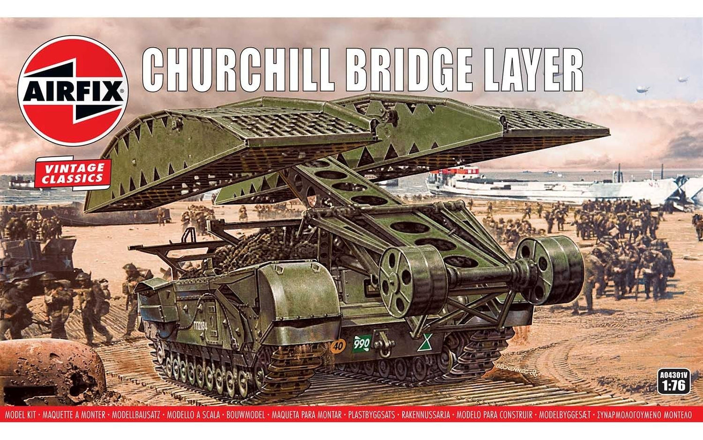 Airfix 1/72nd scale Vintage Classic Churchill bridge layer