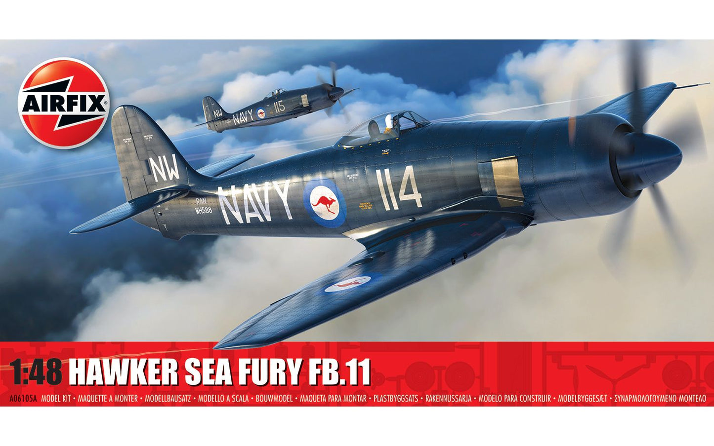 Airfix 1/48th scale Supermarine Sea Fury FB.11