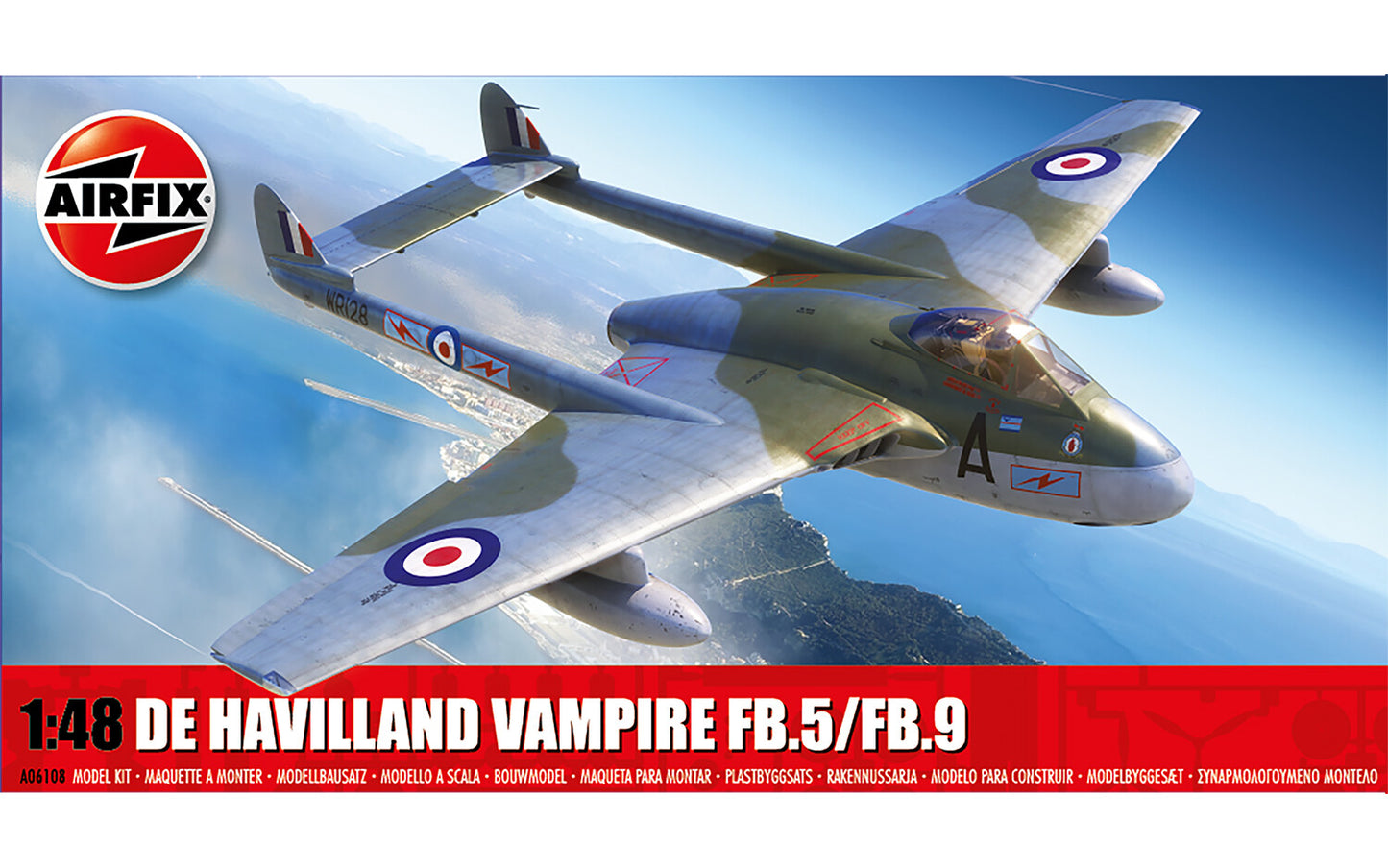 Airfix 1/48th scale de Havilland Vampire FB.5/FB.9