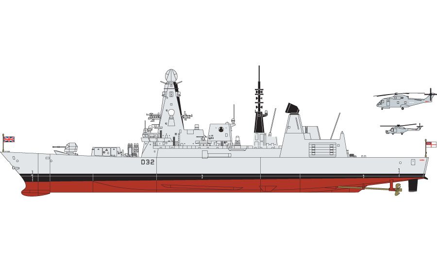 Airfix 1/350th scale Type 45 Destroyer