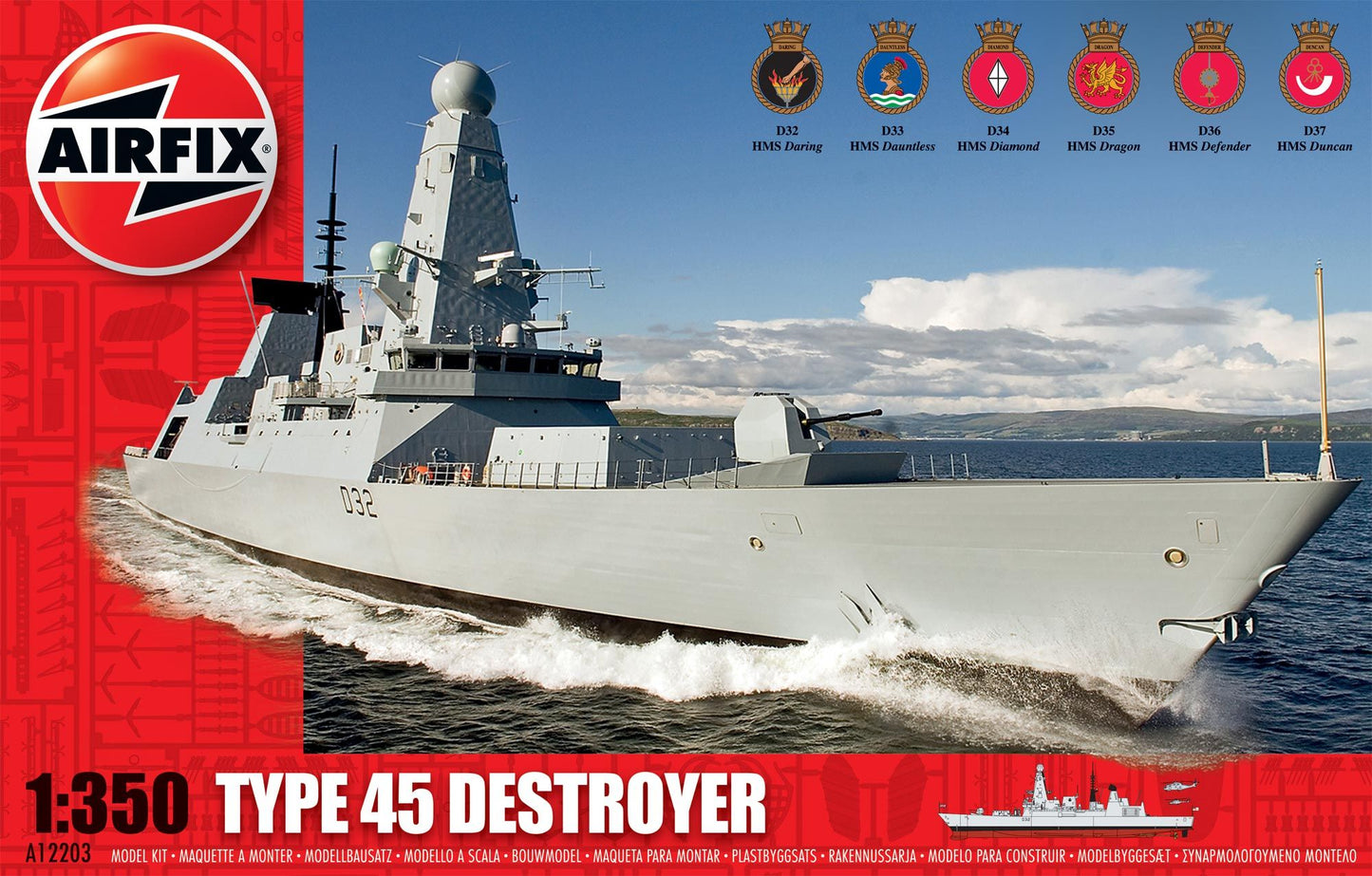 Airfix 1/350th scale Type 45 Destroyer