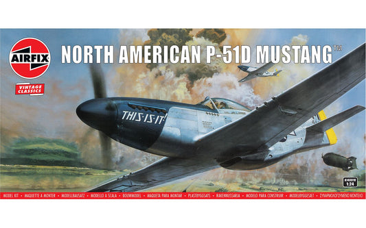 Airfix Vintage Classic 2024 Release 1/24th scale North American P-51D Mustang - PreOrder