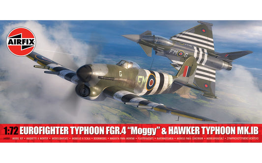 Airfix  1/72nd scale Eurofighter Typhoon FGR.4 "Moggy" & Hawker Typhoon Mk.IB - Twin Pack PREORDER