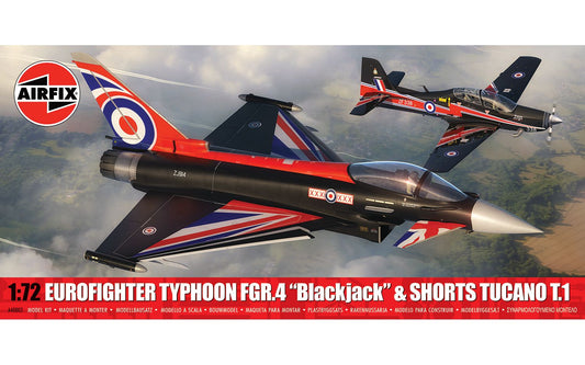 Airfix  1/72nd scale Eurofighter Typhoon FGR.4 "Blackjack" & Shorts Tucano T.1 - Twin Pack PREORDER
