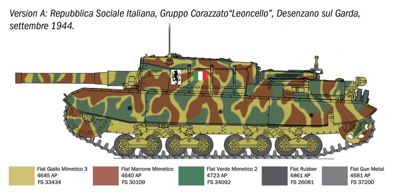 Italeri 1/35th Scale Semovente M43 da 105/25 Bassotto