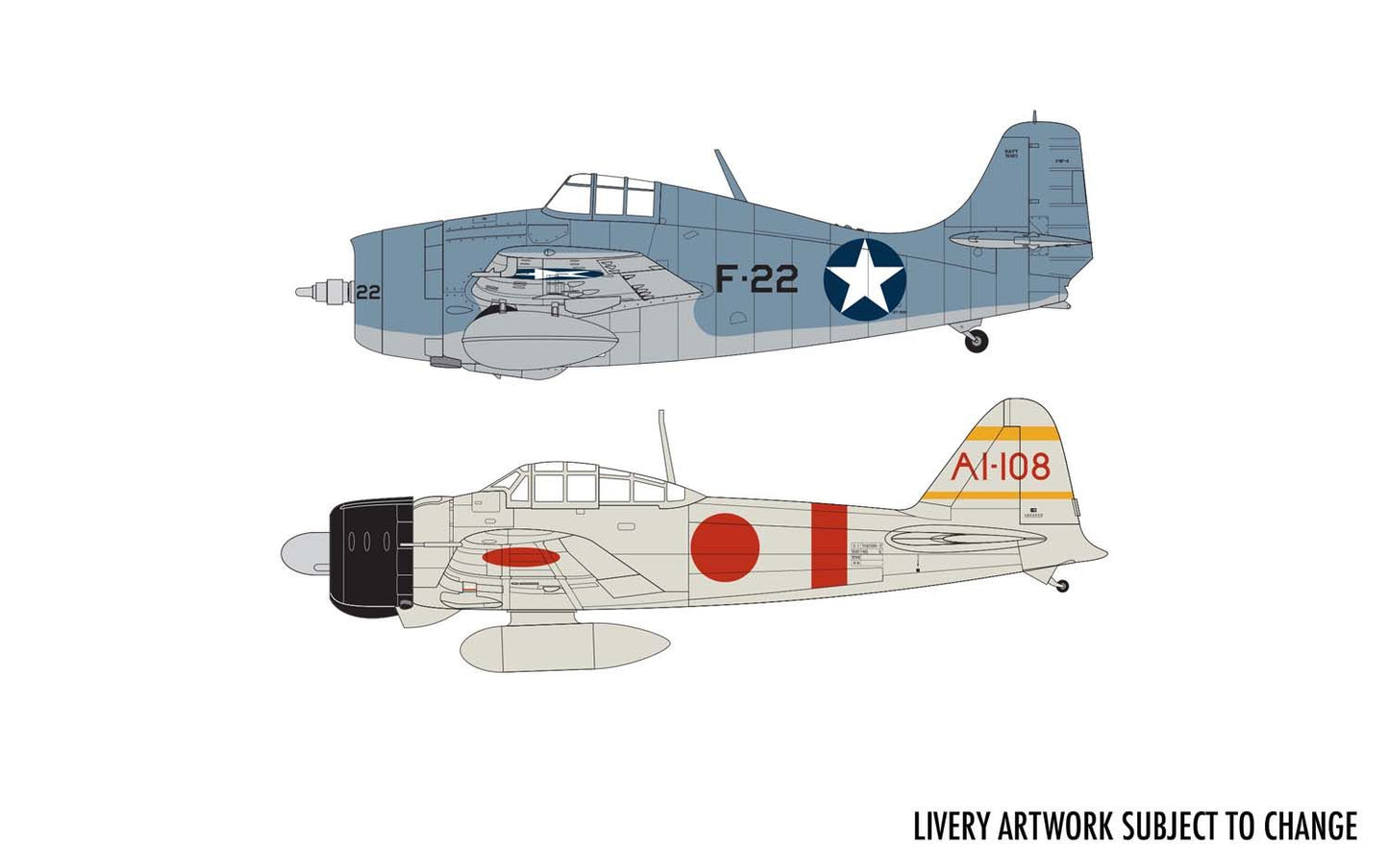 Airfix 1/72nd scale Dogfight Doubles - F4F-4 Wildcat & Mitsubishi Zero