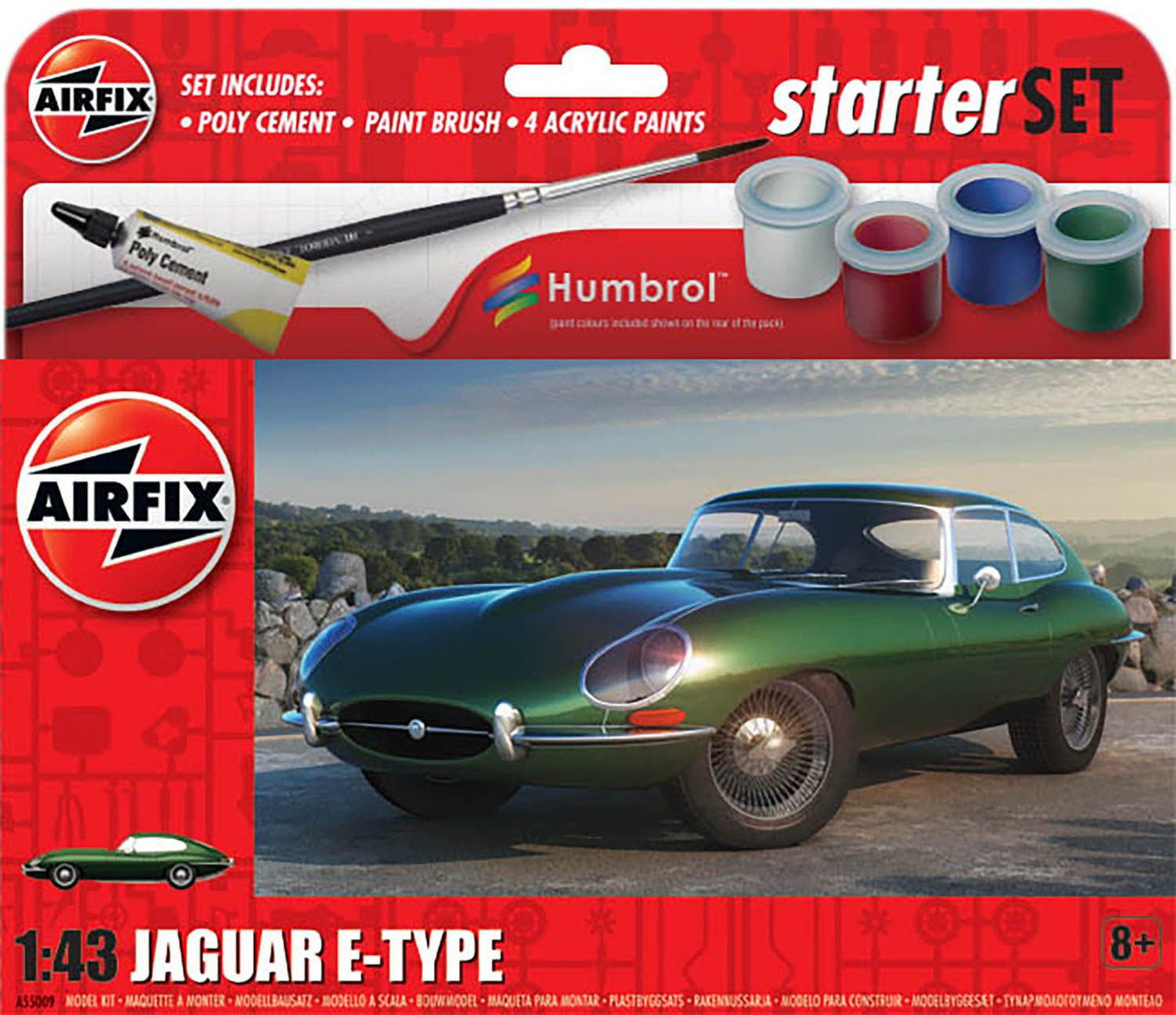 Airfix 1/43rd scale Starter Set - Jaguar E-Type