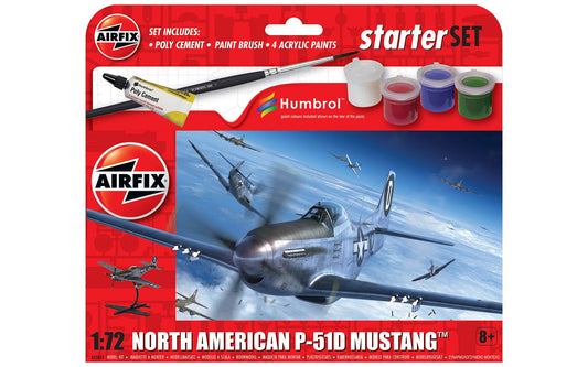 Airfix 2024 Release 1/72nd scale Starter Set - North American P-51D Mustang - PreOrder