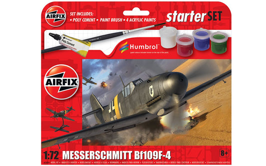 Airfix 2024 Release 1/72nd scale Starter Set - Messerschmitt Bf109F-4 - PreOrder